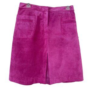 Lilly Pulitzer Suede Hot Pink Skirt READ Size SM/Med Vintage Feminine Fun Preppy